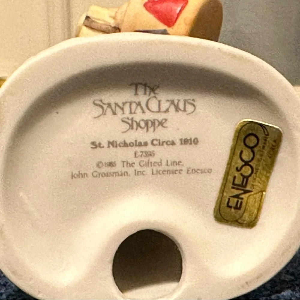 Porcelain Santa from The Santa Claus Shop. St Nicholas circa 1910.